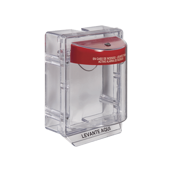 Cubierta Protectora Serie Stopper II® De Policarbonato, Con Bocina, Espaciador Transparente, Etiqueta en Español