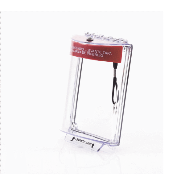 Cubierta Universal Transparente con Sirena, Texto de Incendio en Español