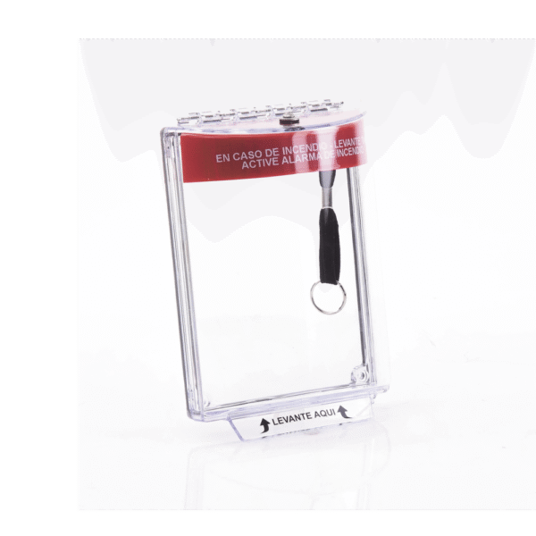 Cubierta Universal Transparente con Sirena, Texto de Incendio en Español