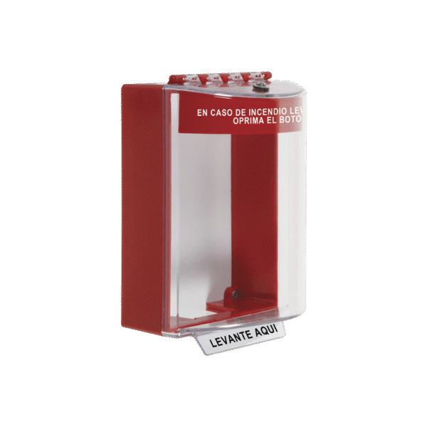 STI13220FRES-l Cubierta Universal con Sirena y Espaciador, Texto de Incendio en Español