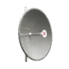 Antena direccional de 3 ft, 5.9 a 7.1 GHz, Ganancia 34 dBi, Conectores RP SMA (sma hembra inverso), Polarización doble, incluye montaje para torre o mástil