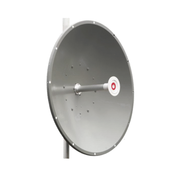 Antena direccional de 3 ft, 5.9 a 7.1 GHz, Ganancia 34 dBi, Conectores RP SMA (sma hembra inverso), Polarización doble, incluye montaje para torre o mástil