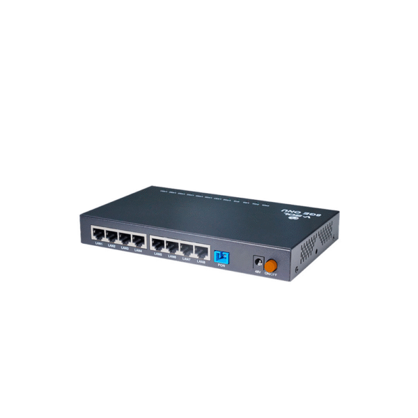 ONU Dual G/EPON + 1 Puerto SC/UPC con 8 puertos Gigabit con salida PoE+