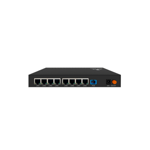 ONU Dual G/EPON + 1 Puerto SC/UPC con 8 puertos Gigabit con salida PoE+