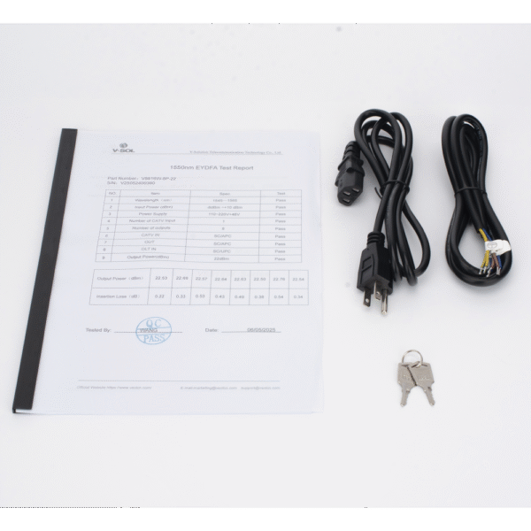 Amplificador Optico EDFA de 8 Puertos PON 1550nm con WDM de 22 dBm