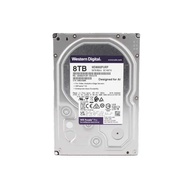 Disco duro WD PRO de 8TB / 7200RPM / Optimizado para soluciones de video inteligente