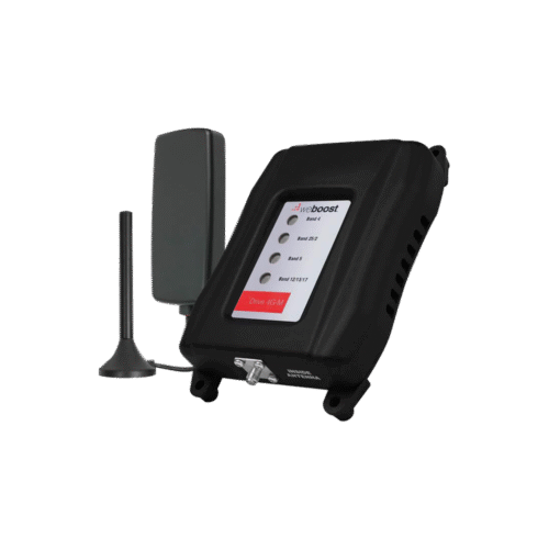 470121-l Kit amplificador de señal celular para vehículo, soporta 4G LTE, 3G, 2G y mejora la llamada telefónica, multiusuario. Amplifica las bandas de frecuencia de 850MHz, 1900MHz, 1700/2100MHz y 700MHz, con una ganancia máxima de 50dB