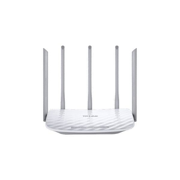 Router Inalámbrico doble banda AC, 2.4 GHz y 5 GHz Hasta 1350 Mbps, 5 antenas externas omnidireccional, 4 Puertos LAN 10/100 Mbps, 1 Puerto WAN 10/100 Mbps