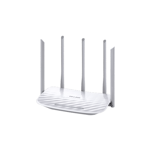 ARCHERC60-l Router Inalámbrico doble banda AC, 2.4 GHz y 5 GHz Hasta 1350 Mbps, 5 antenas externas omnidireccional, 4 Puertos LAN 10/100 Mbps, 1 Puerto WAN 10/100 Mbps