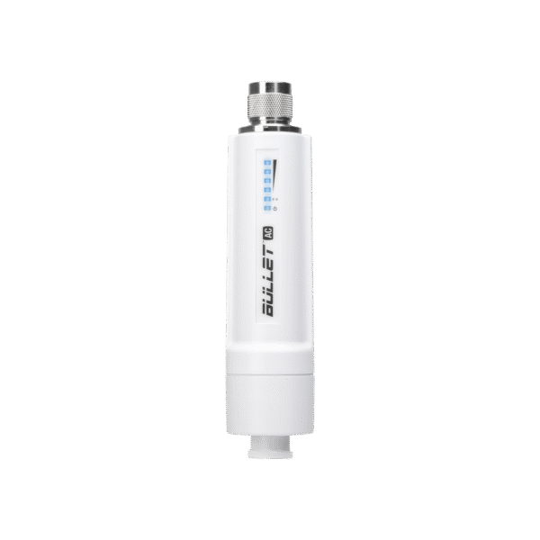 Radio Doble Banda Bullet airMAX AC hasta 160 Mbps en 2.4 GHz (2412-2472 MHz) o 300 Mbps en 5 GHz (5150-5875 MHz)