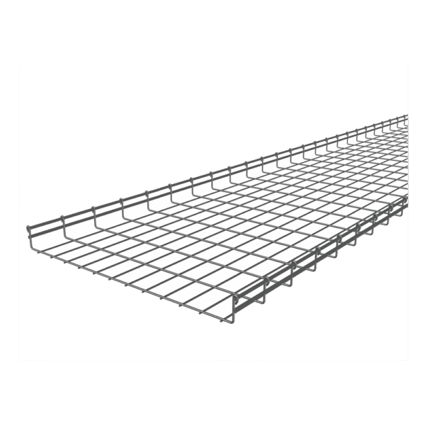 Bandeja tipo malla 54/600 con acabado Electro Zinc, hasta 516 cables Cat6, tramo 3 m