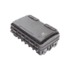 Caja de Distribución de Fibra Óptica para 24 Empalmes, con 8 acopladores SC/APC simplex, Exterior IP65, Color Negro