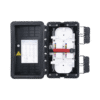 Caja de Distribución de Fibra Óptica, Hasta 96 Empalmes, Exterior IP65, Color Negro