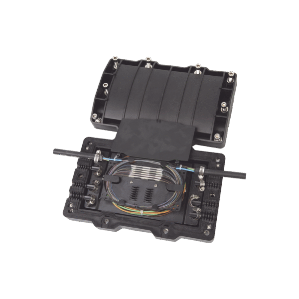 FOSC320H8-l Caja de Distribución de Fibra Óptica Horizontal, hasta 48 empalmes, Exterior IP68
