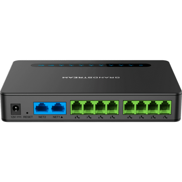 Gateway de 8 puertos FXS con Router NAT y doble puerto de red Gigabit