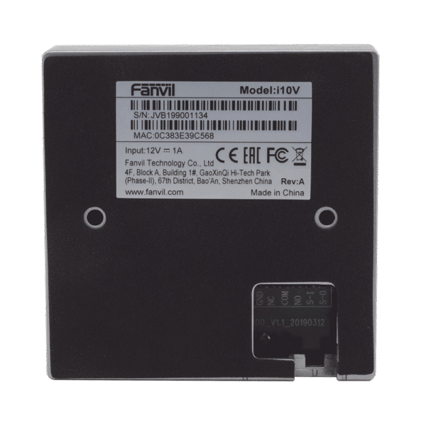 Mini video Intercomunicador para hotelería y hospitales, con diseño elegante, PoE, cámara 1Mpx, 1 botón, 1 relevador integrado de salida y entrada.