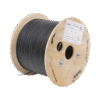 Carrete de 1 km de Fibra Óptica Drop, Interior/Exterior G.657A2 Monomodo de 1 hilo (unifibra), Dieléctrica, Forro Negro