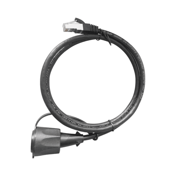 LPC6WPPC1M-AD-1-l Cable de Parcheo Industrial Cat6 Blindado (FTP) con protección contra agua (IP67) en un extremo, 1 metro
