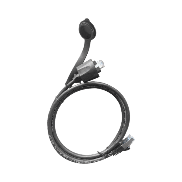 LPC6WPPC1M-l Cable de Parcheo Industrial Cat6 Blindado (FTP) con protección contra agua (IP67) en un extremo, 1 metro