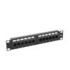 Panel de parcheo de impacto (110) UTP de 12 puertos 1U Cat6, 10in