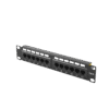 Panel de parcheo de impacto (110) UTP de 12 puertos 1U Cat6, 10in