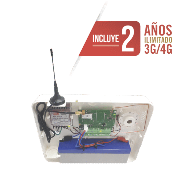 Panel de Alarma Cloud / 2 Años 3G/4G Ilimitado Incluido / 32 Zonas Inalámbricas / 8 Zonas Cableadas / Programación 100% vía WEB y APP gratuita.
