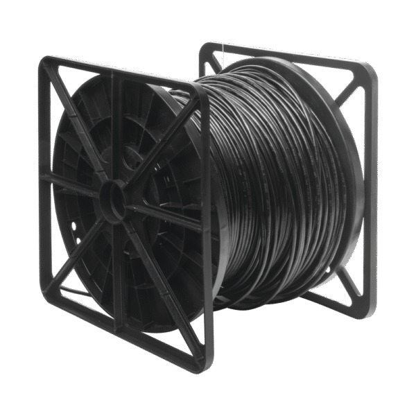 Bobina de cable de 305 m, Cat5e , FTP, blindado, para intemperie, color negro, UL, para aplicaciones en CCTV, redes de datos.