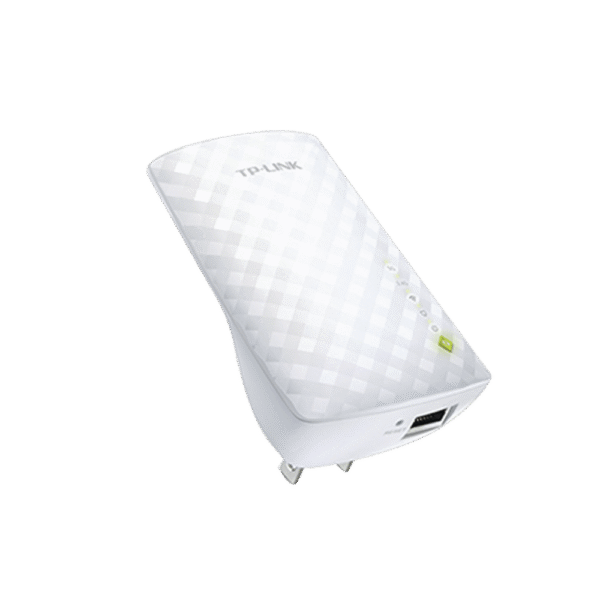 RE200-LAT-IZQ-l Repetidor / Extensor de Cobertura WiFi AC, 750 Mbps, doble banda 2.4 GHz y 5 GHz, con 1 puerto 10/100 Mbps