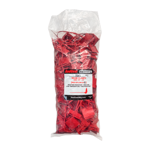 Abrazadera para Viga con Amarre Incorporado para Cable de Detección de Calor Lineal (LHD) / Tamaños de Viga: 1/8", 1/4", 5/16" y 3/8" / Resistente al Fuego / Paquete con 100 piezas
