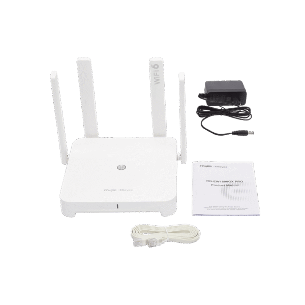 Router inalámbrico MESH 802.11ax (WI-FI 6) MU-MIMO 2x2, 5x Puertos Gigabit (1x puerto WAN Gigabit y 4 puertos LAN)
