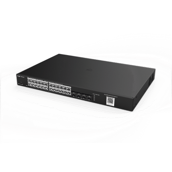 RG-NBS3100-24GT4SFP-P, Switch PoE Gestionable en la Nube de Capa 2 Gigabit de 28 Puertos, 24 Puertos Gigabit PoE+, 4 SFP, 370W
