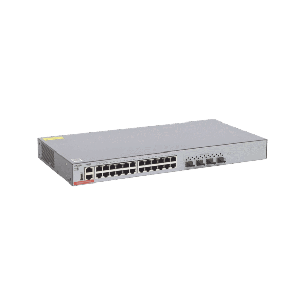 Switch Administrable de Capa 3 con 24 Puertos GE y 4x 1G/10G SFP+ Puertos de Enlace Ascendente
