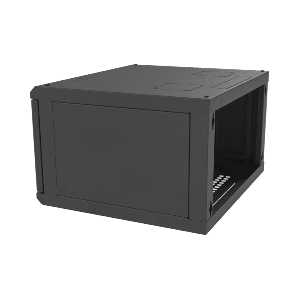 Gabinete para Montaje en Pared, con Puerta de Cristal Templado, Cuerpo Fijo, con 6 Unidades de Rack, de 19in, Fabricado en Acero