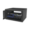 Gabinete para Montaje en Pared, con Puerta de Cristal Templado, Cuerpo Fijo, con 6 Unidades de Rack, de 19in, Fabricado en Acero