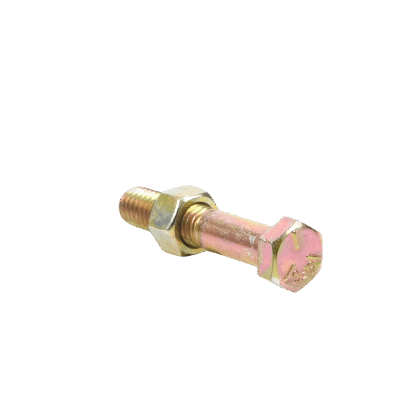 Paquete de 6 Tornillos Grado 5 con Tuercas Tropicalizadas de 3/8" x 2".