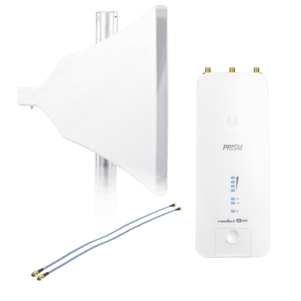 TXP5ACHA16-l Kit de Radio Estación Base airMAX AC GEN2 + Antena Asimétrica de 90 °, 16 dBi, tipo cuerno, 4.9-6.5 GHz, incluye Jumper