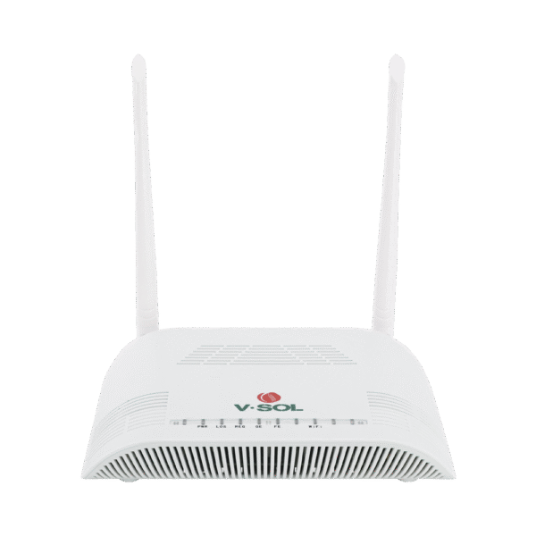 ONU Dual G/EPON con Wi-Fi en 2.4 GHz + 1 puerto LAN Gigabit + 1 puerto LAN Fast Ethernet, hasta 300 Mbps vía inalámbrico