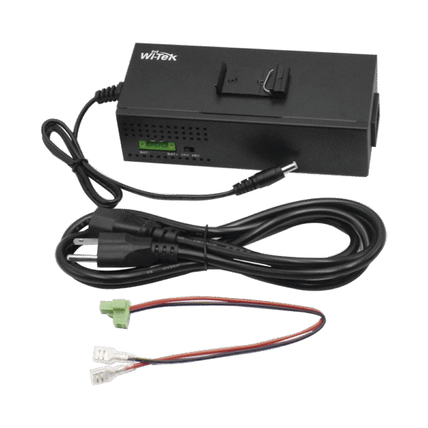 Inyector PoE industrial / Con UPS No-Break / Cuenta con 2 Puertos Gigabit (1 PoE 24/48V pasivo) / Salida DC 12V