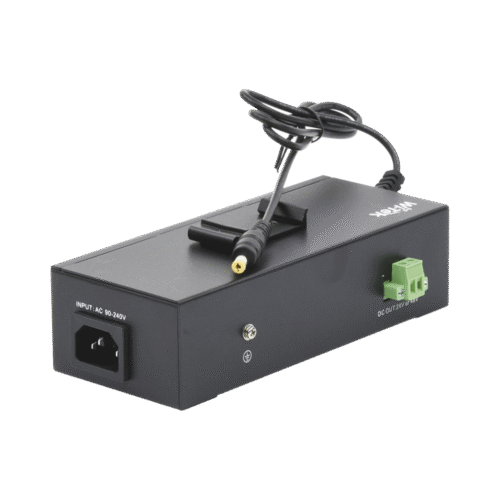 WIPS302GUPS-l Inyector PoE industrial / Con UPS No-Break / Cuenta con 2 Puertos Gigabit (1 PoE 24/48V pasivo) / Salida DC 12V