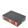 Switch Industrial PoE++ y pasivo de 24V / No administrable / Con 8 puertos Gigabit + 2 SFP combo / Presupuesto 300W
