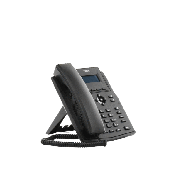 Teléfono IP empresarial para 2 lineas SIP con pantalla LCD, Códec Opus, conferencia de 3 vías, PoE.