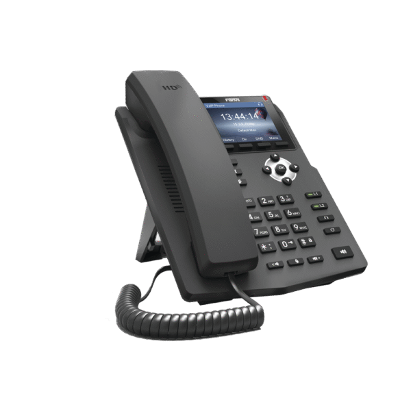 Teléfono IP empresarial para 2 lineas SIP con pantalla LCD de 2.8 pulgadas a color, puertos Gigabit y conferencia de 3 vías, PoE