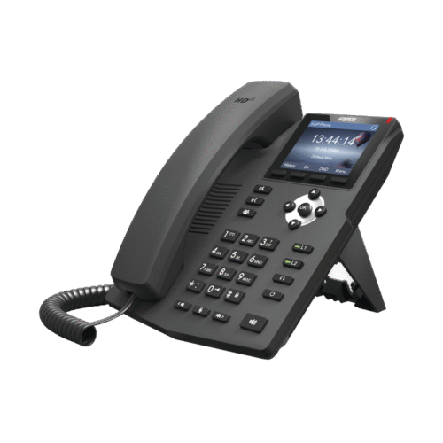 Teléfono IP empresarial para 2 lineas SIP con pantalla LCD de 2.8 pulgadas a color, puertos Gigabit y conferencia de 3 vías, PoE