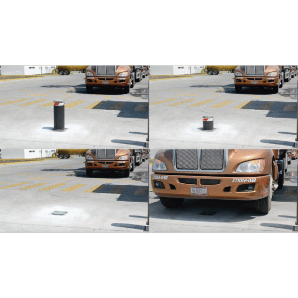 Bolardo Hidráulico / TODO INCLUIDO (Incluye Bomba Hidráulica Italiana) / Alta resistencia al impacto hasta 250 000 J / Uso intensivo / Tarjeta controladora incluida / Fácil instalación