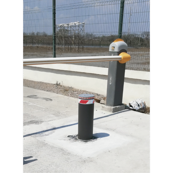Bolardo Hidráulico / TODO INCLUIDO (Incluye Bomba Hidráulica Italiana) / Alta resistencia al impacto hasta 250 000 J / Uso intensivo / Tarjeta controladora incluida / Fácil instalación