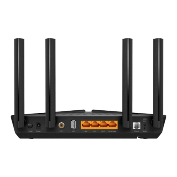 ONU/ONT - GPON Router inalámbrico WiFi 6 AX 1800 / 1 Puerto PON SC/APC / 1 Puerto WAN/LAN / 1 Puerto FXS (RJ11) / 3 Puertos LAN 10/100/1000 MBPS / 1 Puerto CATV / Compatible con EasyMesh / Soporta AgiNet Config - AgiNet ACS (herramienta de gestion