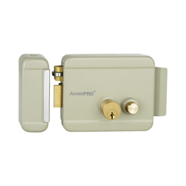 Cerradura Eléctrica con Botón de Salida / Incluye Llave / Exterior / Izquierda