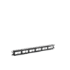 Panel de Parcheo Modular Mini-Com (Sin Conectores), Plano, Sin Blindaje, Con Etiqueta y Cubierta, de 24 puertos, 1UR