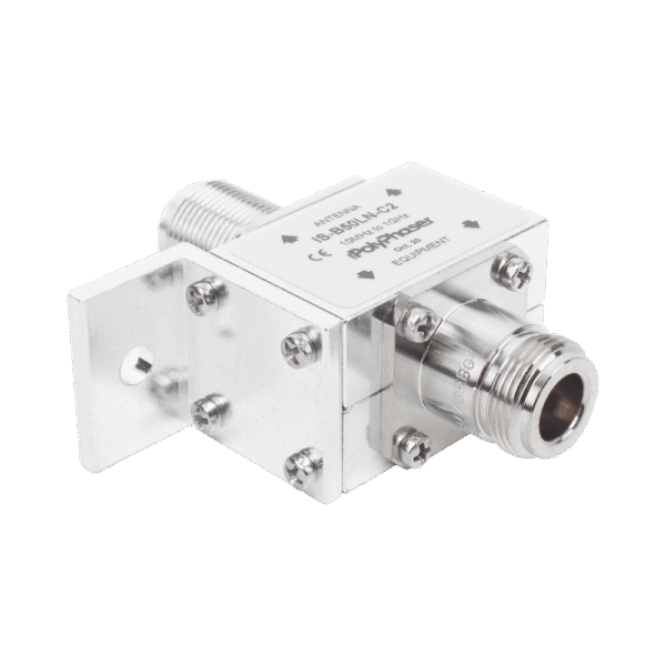 Protector RF Coaxial Para 10 - 1000 MHz de Ceja Frontal y Conectores N Hembra en Ambos Lados, 50 Ω