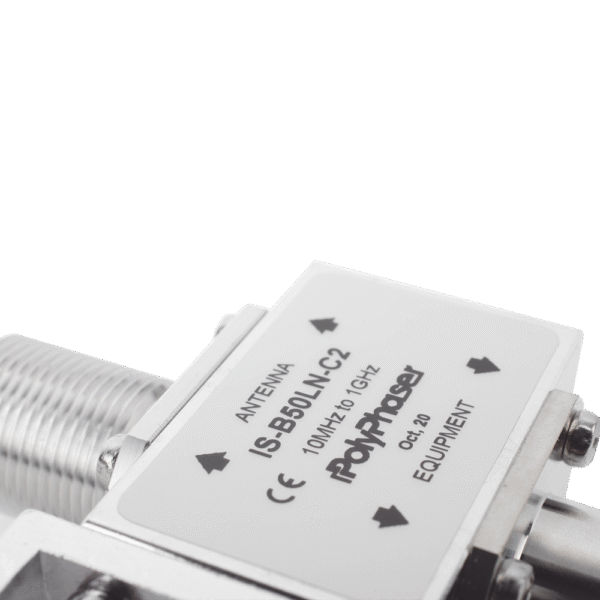 Protector RF Coaxial Para 10 - 1000 MHz de Ceja Frontal y Conectores N Hembra en Ambos Lados, 50 Ω